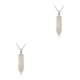 thumbnail image 2 of Qarigey Abalorio de columna hexagonal, colgantes colgantes exquisitos para hombres, dijes de cristal puntiagudos, pulsera, llaveros, decoraciones, Cristal blanco 2piezas Qarigey CBP389461, 2 of 6