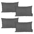 thumbnail image 1 of Cojin Riñonera Decorativa Rectangular Set de 4 Belucci Steel Gris Oscuro, 1 of 4