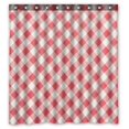 thumbnail image 1 of Cortina de Ducha ABPHQTO Poliéster Impermeable Mantel Rojo Blanco y Ganchos 160x180 cm, 1 of 1
