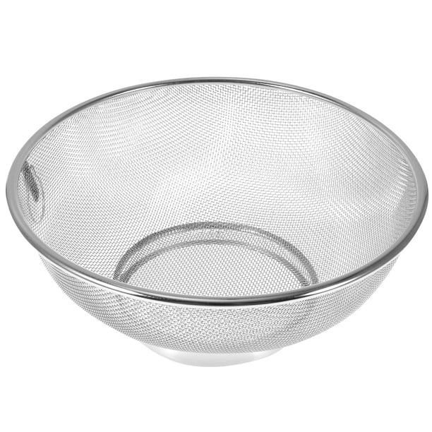 unbranded Bowl Colador De Acero Inoxidable Con Malla Fina Para Arroz Y