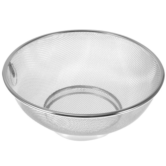 unbranded Bowl Colador De Acero Inoxidable Con Malla Fina Para Arroz Y