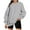 Gray, variant on VEKDONE Junior Sweatshirts Women's Oversized Long Sleeve Sweatshirt Crewneck Pullover Hoodie Loose Sweatshirt Khaki,S
