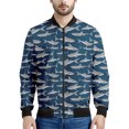 thumbnail image 3 of Chaqueta con cremallera con estampado de tiburón de dibujos animados para hombres y niños, sudadera con capucha con estampado 3D de animales del océano y peces, chaquetas de calle geniales, abrigos, 3 of 5