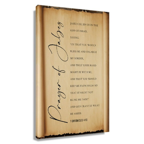 1 Chronicles 4 10 Wall Art Prayer of Jabez Bible Verse Poster Decorations Modern Pictures For Bedroom Canvas Hd Prints Framed 20x30 in