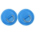 thumbnail image 2 of D-Ring Pad, 2pcs Deck Accessories PVC D Patch Long Service Life Reusable  for PVC Inflatable Boat Kayak Canoe for Roof Racks Trailers Ground Sheets Yellow,Blue,Red,Emerald, 2 of 7