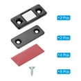 thumbnail image 3 of Uxcell Cabinet Magnetic Catch, Ultra Thin Adhesive Cabinet Door Magnetic Catch for Kitchen Drawer Door, Black 2 Pack, 3 of 7