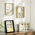 thumbnail image 3 of Shadow Box Frame 11x14  Deep Large Display Case With Beads Door And Glass Window Wood Memory For Pictures Medals Memorabilia Collections Rustic Grey, 3 of 7