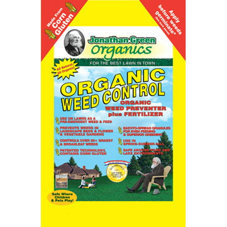 Jonathan Green Organic 10-0-2 Weed and Feed with Corn Gluten For All Grass Types 7.5 lb. 2500 sq. - Case Of: