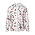 thumbnail image 1 of KLL Imprimé gnomes de la Saint-Valentin Hommes Femmes UPF 50+ Protection Solaire Veste à Capuche Extérieure Manches Longues Pêche Randonnée Performance Chemise-TG, 1 of 7