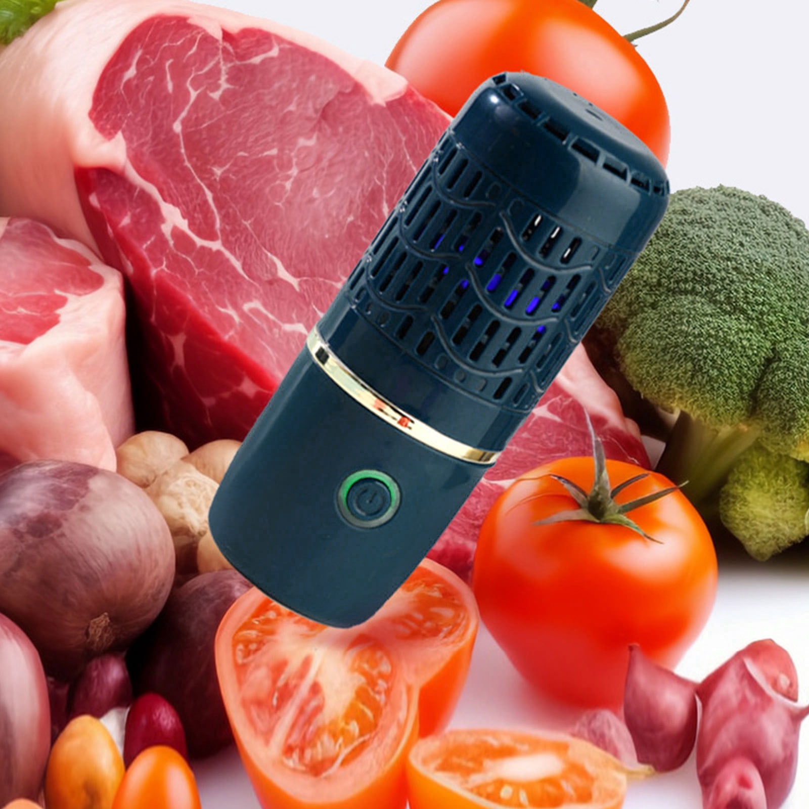 PurePod Produce Cleaner Portable Fruit and Vegetable Cleaning Machine, Pure Pod Vegetable Cleaner with Base, Compact Stainless Steel Pure Pod Vegetable and Fruit Cleaner