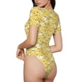 thumbnail image 2 of Balery Baby Chicks Body de cuello redondo de manga corta para mujer Tops de manga corta Tops básicos-Large, 2 of 7