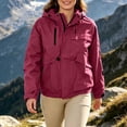 thumbnail image 2 of AnuYalue Windbreaker Jacket for Womens Outdoor Hiking Coats Zip Up Hooded Jackets Long Sleeve Outerwear Daily Wear, 2 of 8