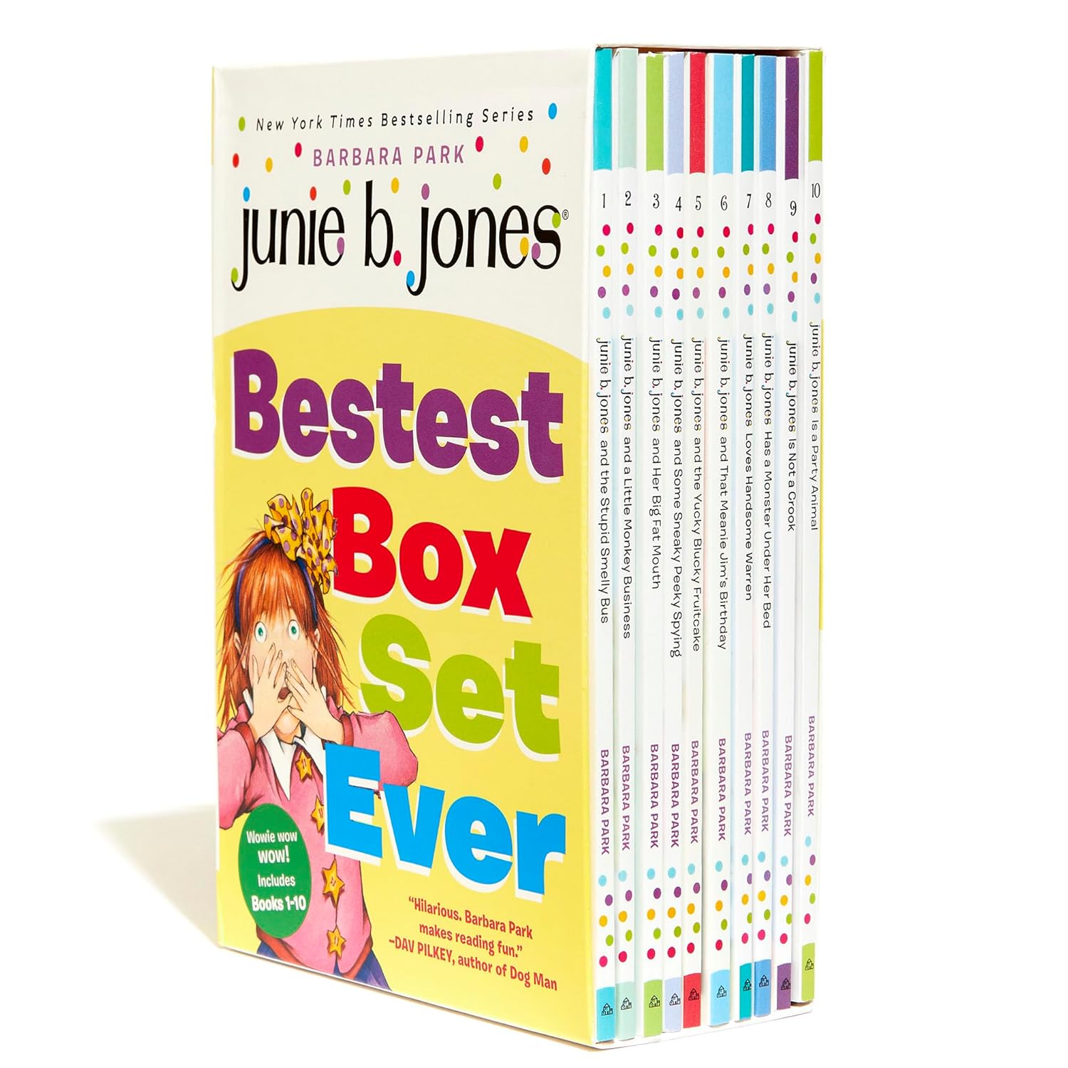 Junie B Jones Gift Set – Boxed Book Set by Barbara Park (Book 1–10); Top-Secret, Personal Beeswax: Journal by Junie B. (and Me!); Character Doll, and Activity Booklet (Growing Up, Funny, Adventures)