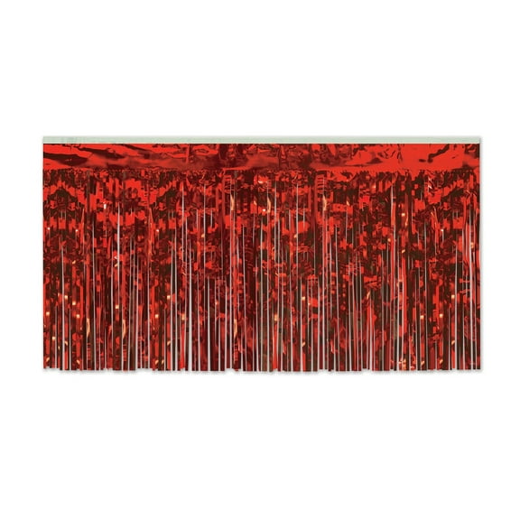 Beistle Pack of 6 Red 1-Ply Hanging Table Skirt Decorations 14'