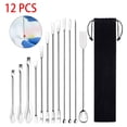 thumbnail image 4 of 12Pcs Stainless Steel Lab Spoon Spatula Laboratory Sampling Spoon Mixing Spat YIWEI, 4 of 9