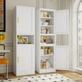 thumbnail image 2 of 19.7"W Freestand Metal Tall and Thin Narrow Storage Cabinet for Kitchen Bathroom Living Room, 2 of 7