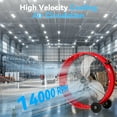 thumbnail image 3 of Pro 30" Heavy Duty Metal Drum Fan, 14000 CFM High Velocity Floor Fan, 3-Speed, 5in Solid Wheels Movable Industrial Drum fan for Commercial, Warehouse, Patio, Shop, Garage, Barn, 3 of 8