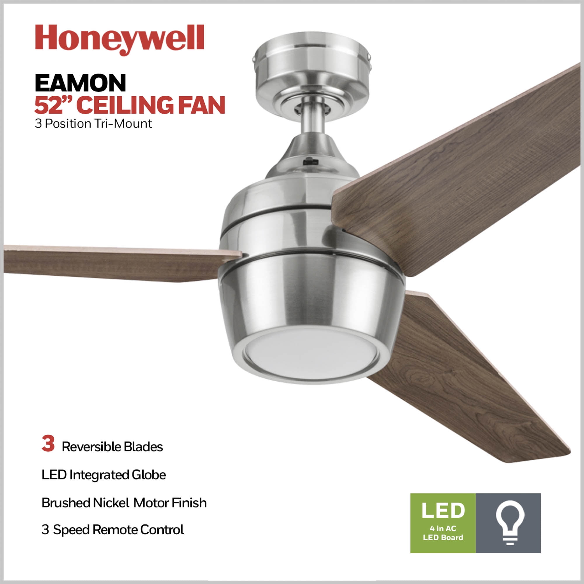 Honeywell Ceiling Fans Eamon, 52 Inch Modern Indoor LED Ceiling Fan with  Light, Remote Control, Three Mounting Options, 3 Dual Finish Blades,  Reversib :B07GJ2GWV1:Rean STORE - 通販 - Yahoo!ショッピング -  家具、インテリア（nextstepinitiative.org.uk）