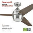 thumbnail image 3 of Honeywell Eamon 52" Modern Brushed Nickel Remote Control Ceiling Fan with Integrated LED Light, 3 Blade, 3 of 16