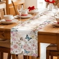 thumbnail image 5 of Vintage Pink Flowers Table Runner 36 Inches, Spring Floral Butterfly Retro Art Bed Runner Dresser Scarves Tabletop for Indoor Outdoor Parties/Ceremony/Banquet, 13"x 36", 5 of 8