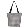 thumbnail image 2 of Kdxio Houndstooth Black And White Women Reusable Grocery Bags Foldable Ripstop,Reusable Shopping Bags for Shopping,Gym,Gift, 2 of 8
