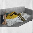 thumbnail image 6 of Animal Art Soft Flannel Fleece Throw Blanket, 3 Black Feline Cartoon Cats with Whiskers Staring at Sun Print, Cozy Plush for Indoor and Outdoor Use, 50" x 70", Yellow Brown Dark Brown, by Ambesonne, 6 of 6