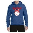 thumbnail image 2 of Wild Bobby, Cute Baseball Mom Ribbon Gift, Mother's Day, Unisex Graphic Hoodie Sweatshirt, Vintage Heather Blue, Medium, 2 of 3