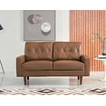 thumbnail image 5 of US Pride Furniture Acire Faux Leather Cushion Back 2Pcs Living Room Set, Brown, 5 of 6