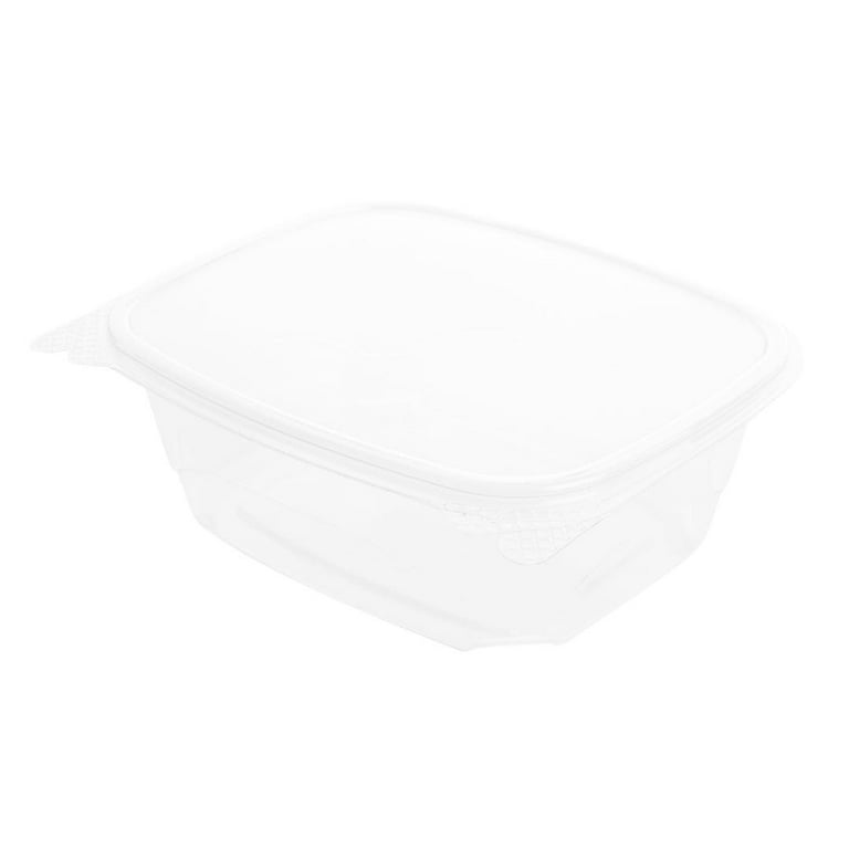 Thermo Tek 32 oz Rectangle Clear Plastic Deli / Snack Container - with  Hinged Lid, Anti-Fog - 12 3/4 x 7 1/2 x 2 1/2 - 100 count box
