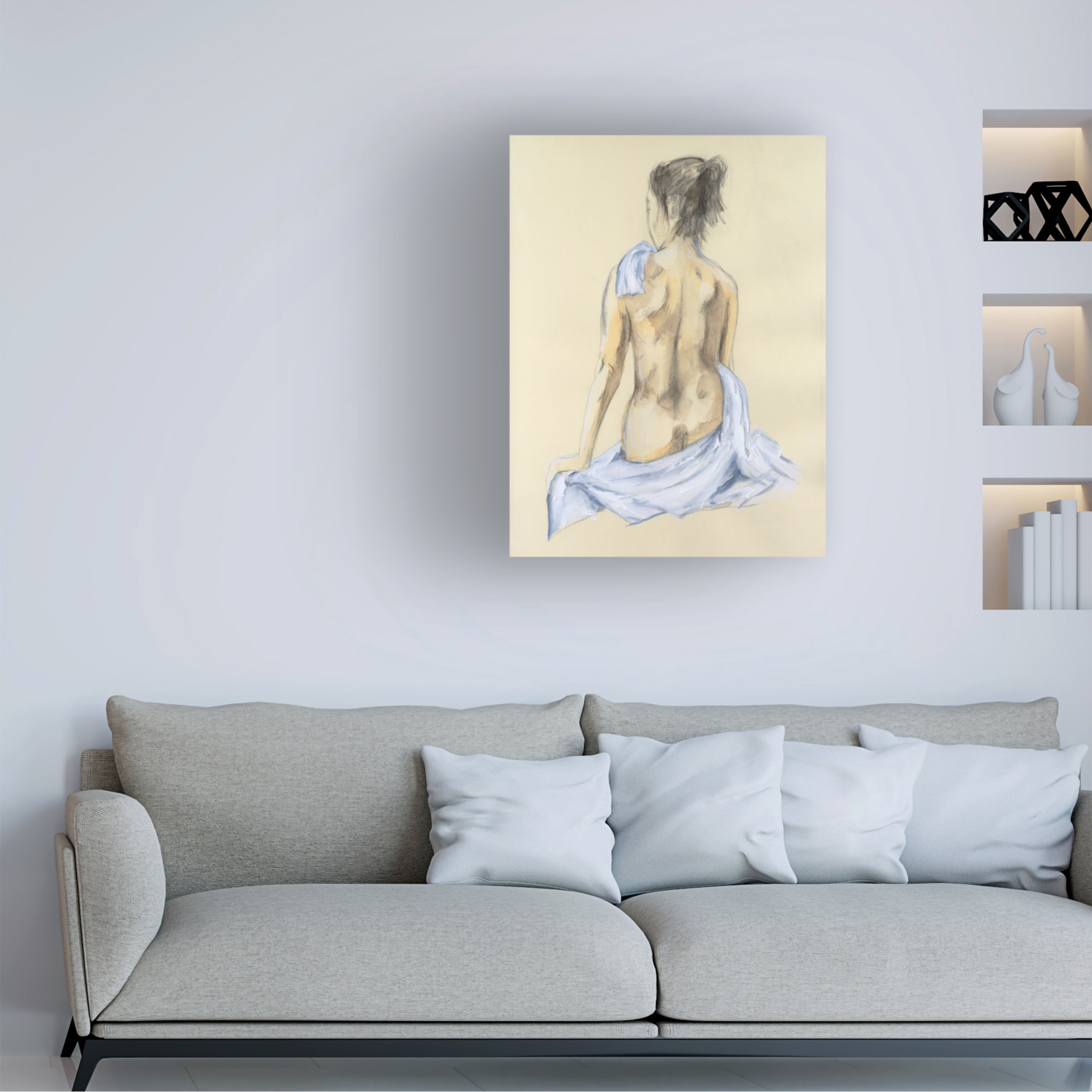 Trademark Fine Art Michael Willett  Draped Figures I Canvas Wall Art