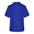 thumbnail image 3 of Qcmgmg Mens Scrub Top Solid Color Summer Nursing Uniforms Casual Short Sleeve Workwear 2024 V Neck Scrub Shirts Royal Blue L, 3 of 3