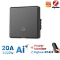 thumbnail image 3 of 20A 4000W Tuya Zigbee RF433 Smart Switch Monitor for Hot Water Heater AI Assistant Wall Power Switch+Remote Control A, 3 of 8