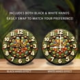 thumbnail image 2 of Vintage Floral Wall Clock Home Decor 10-Inch Silent Wooden Wall Clock, Battery Operated (AA Batteries Not Included), Artistic Home Decor, 2 of 7