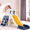 Blue, variant on Arlopu Kids Slide PlaySet, Toddlers Climber Slide with Basketball Hoop & Ball, Anti-Slip Steps for Childrens 2+ Years, Playground Set for Backyard