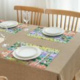 thumbnail image 3 of Pioneer Flower Floral Print Pattern Summer Placemats Table Placemats Set Of 4-Linen Kitchen Washable Placemats Table Mats 12x18 Inch Non-Slip Heat Resistant, 3 of 5