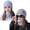 grey+blue, variant on 2-Pack (4 Pcs) Women's Winter Beanie & Neck Warmer Set, Fleece-Lined Knit Hat for Outdoor Cold Weather