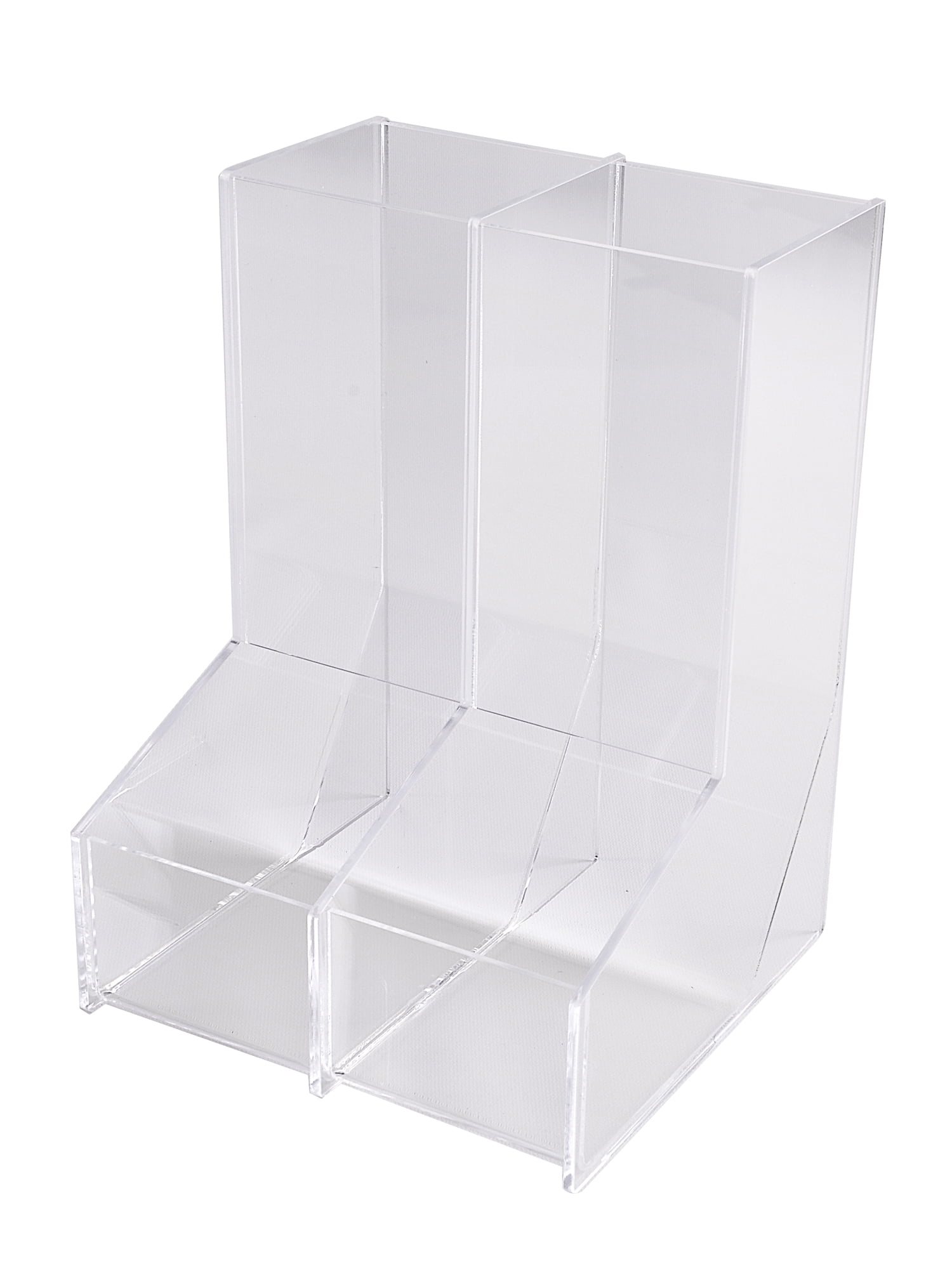 Double Bin Bulk Dispenser for Packaged Goods Open Top Gravity Feed