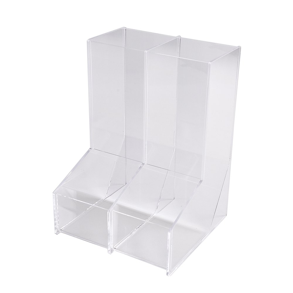 Double Bin Bulk Dispenser for Packaged Goods Open Top Gravity Feed