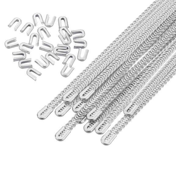 Uxcell 12 Pack Spiral Metal Boning, 3/16" x 14" Galvanized Carbon Steel Boning Tips
