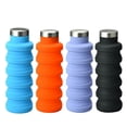 thumbnail image 3 of Botella De Agua Plegable, Botellas De Agua Plegables De Silicona Reutilizables para Viajes, Gimnasio, Camping, Senderismo, Botella De Agua Deportiva Portátil A Prueba De Fugas-Naranja Rojo Verde, 3 of 3