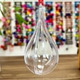 thumbnail image 6 of Mosey 5Pcs Christmas Balls with Hole Transparent Shatterproof Drop-Shaped Fillable Clear Decorative Balls Hanging Decorations, 6 of 7