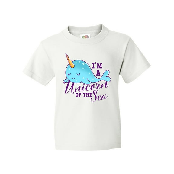 Inktastic Cute Narwhal I'm a Unicorn of the Sea Youth T-Shirt