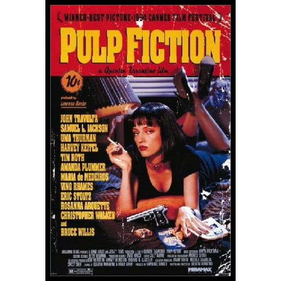 Pulp Fiction Uma Movie Poster Laminated & Framed Poster (24 x 36)