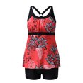 thumbnail image 4 of eczipvz Maillots de Bain Femmes Couleur Unie et Imprimé Ensemble Bikini Deux Pièces Rouge,m, 4 of 5