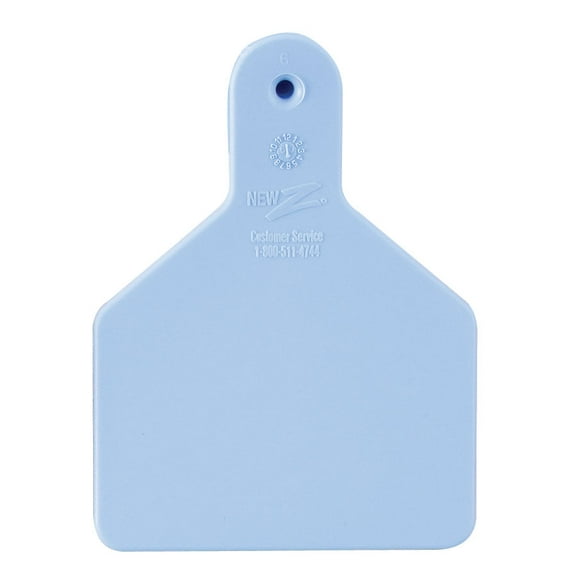 Z Tags 9053615, Blue 25 Count 1-Piece Blank Tags for Calves, Calf