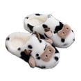 thumbnail image 6 of POROPL Slippers for Women,Cow Slippers Plush Cute Fuzzy House Shoes Cozy Warm Indoor Slip On, 6 of 9
