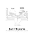 thumbnail image 5 of Woven Paths Brooklyn Iron Metal Platform Bed, Twin, White, 5 of 12
