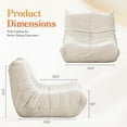thumbnail image 7 of Large Comfy Bean Bag Chairs for Adults, Memory Foam Bean Bag Sofa, Ergonomic Fireside Beanbags Lazy Sofa with High-Resilience Foam, Non-Slip Base for Living Room, Bedroom, Dorm, Office, 7 of 7