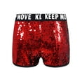 thumbnail image 2 of TSSOE Kids Girls Sequin Hip Hop Latin Ballet Dance Shorts Shiny Hot Pants Yoga Gymnastics Athletic Shorts Dancewear Red 12, 2 of 3