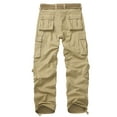 thumbnail image 3 of TRGPSG Men's Cargo Pants with 8 Pockets Cotton Cargo Work Pants(No Belt),Khaki 32x31, 3 of 9